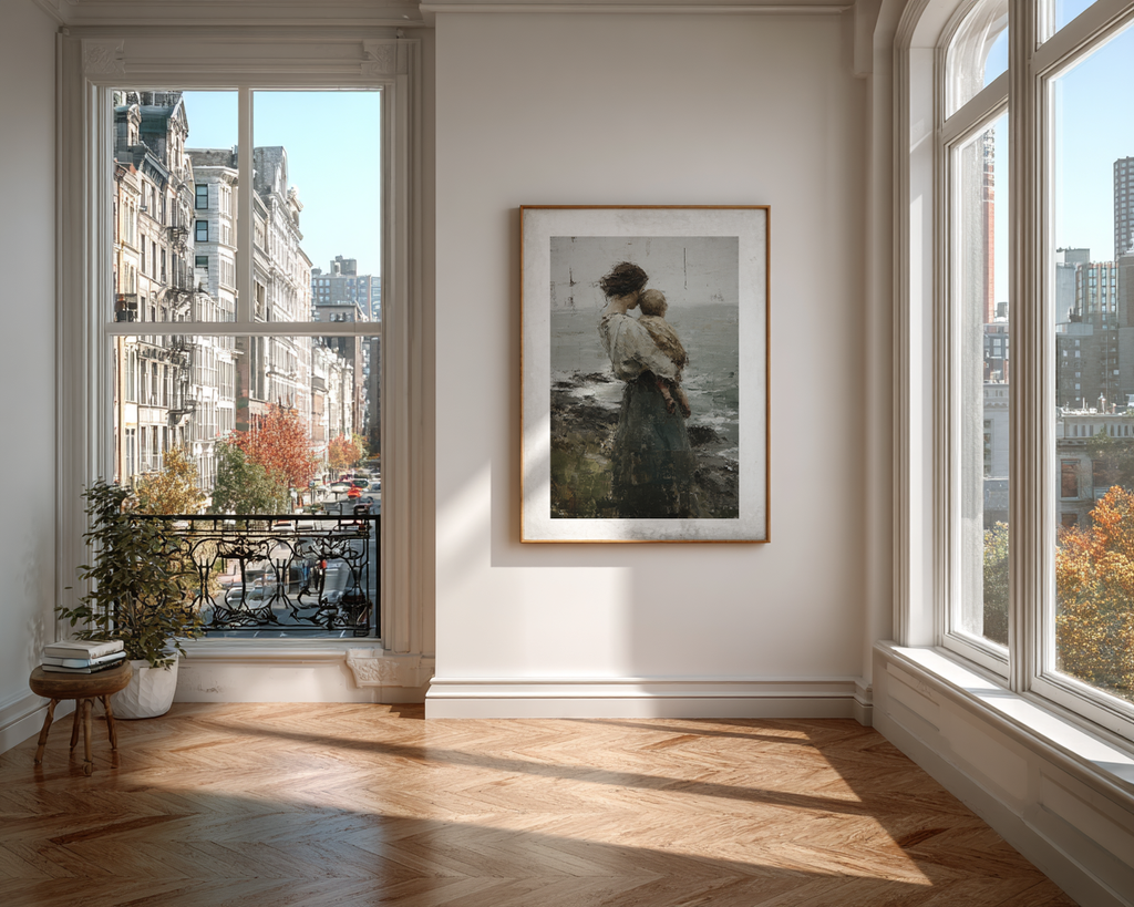 Longing Mother and Child (printable wall art)