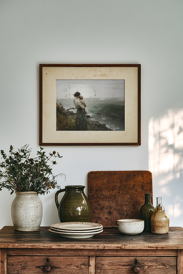 Longing Mother and Child Fine Art Print 16x20