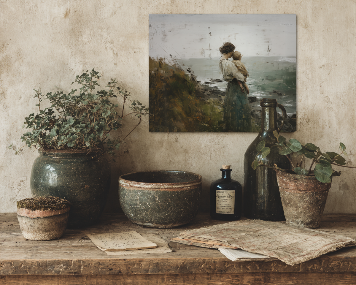 Longing Mother and Child (printable wall art)