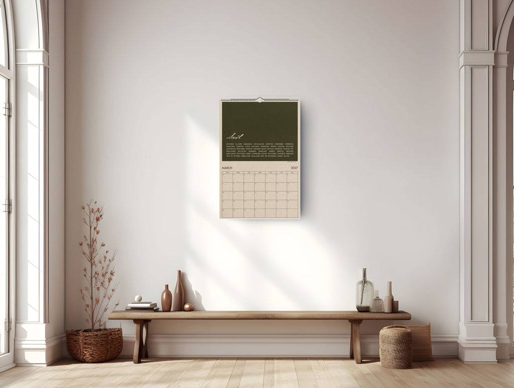 2027 Another Word for Beautiful Thesaurus-Inspired Calendar