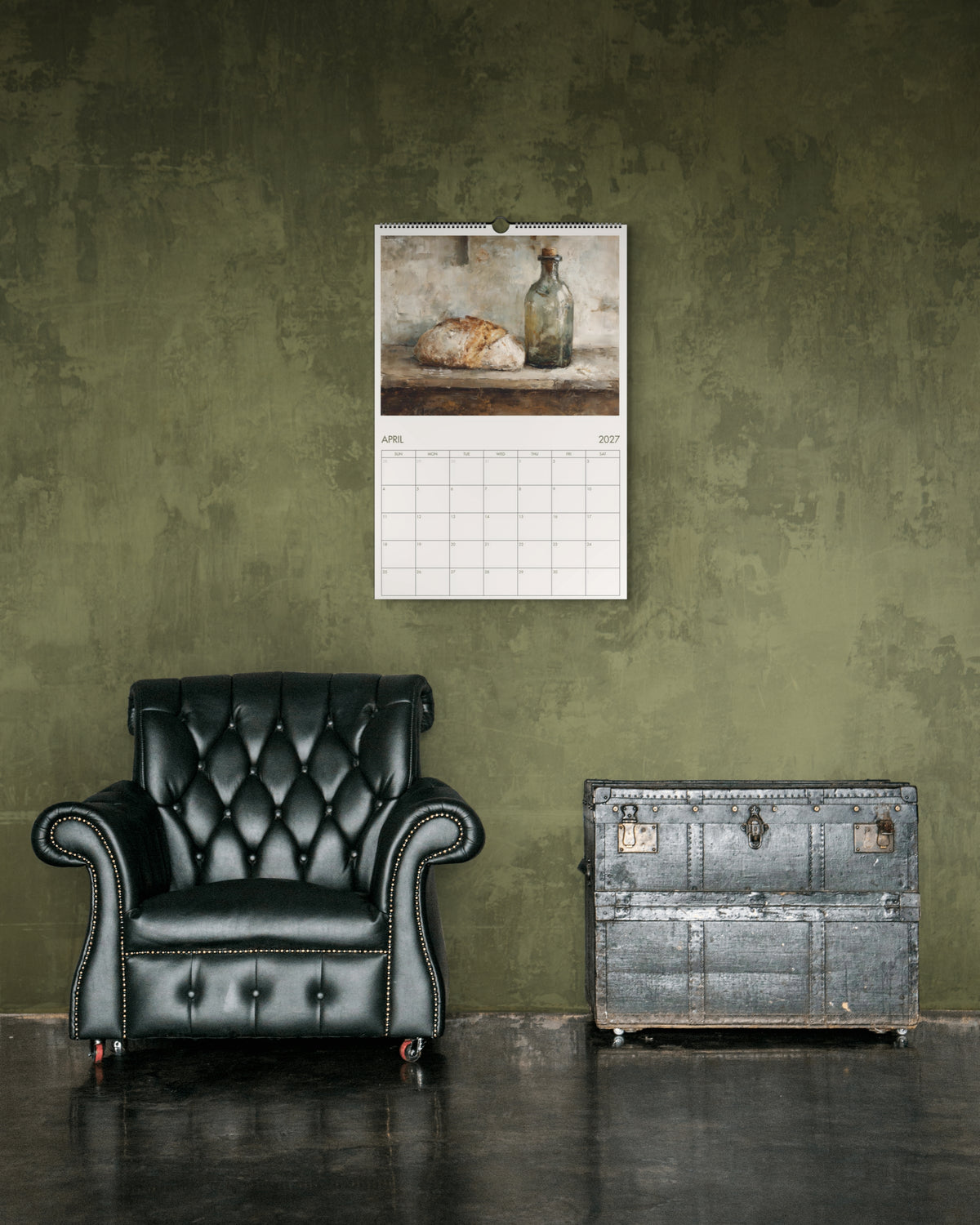 2027 Vintage French Kitchen Wall Calendar