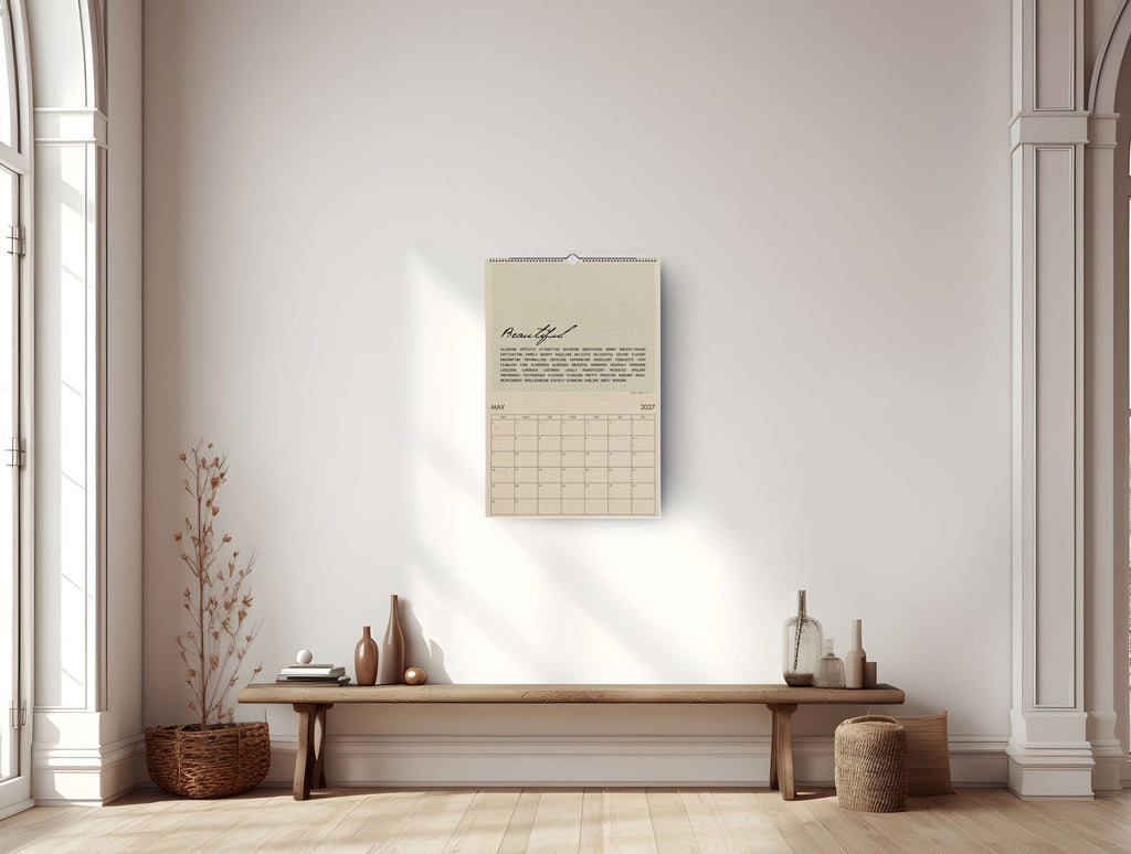 2027 Another Word for Beautiful Thesaurus-Inspired Calendar