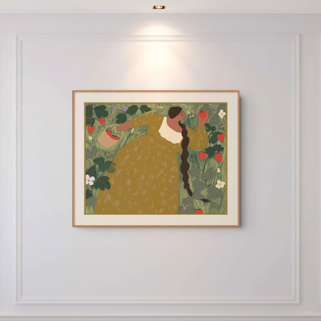 Strawberry Girl Fine Art Print 24x36"