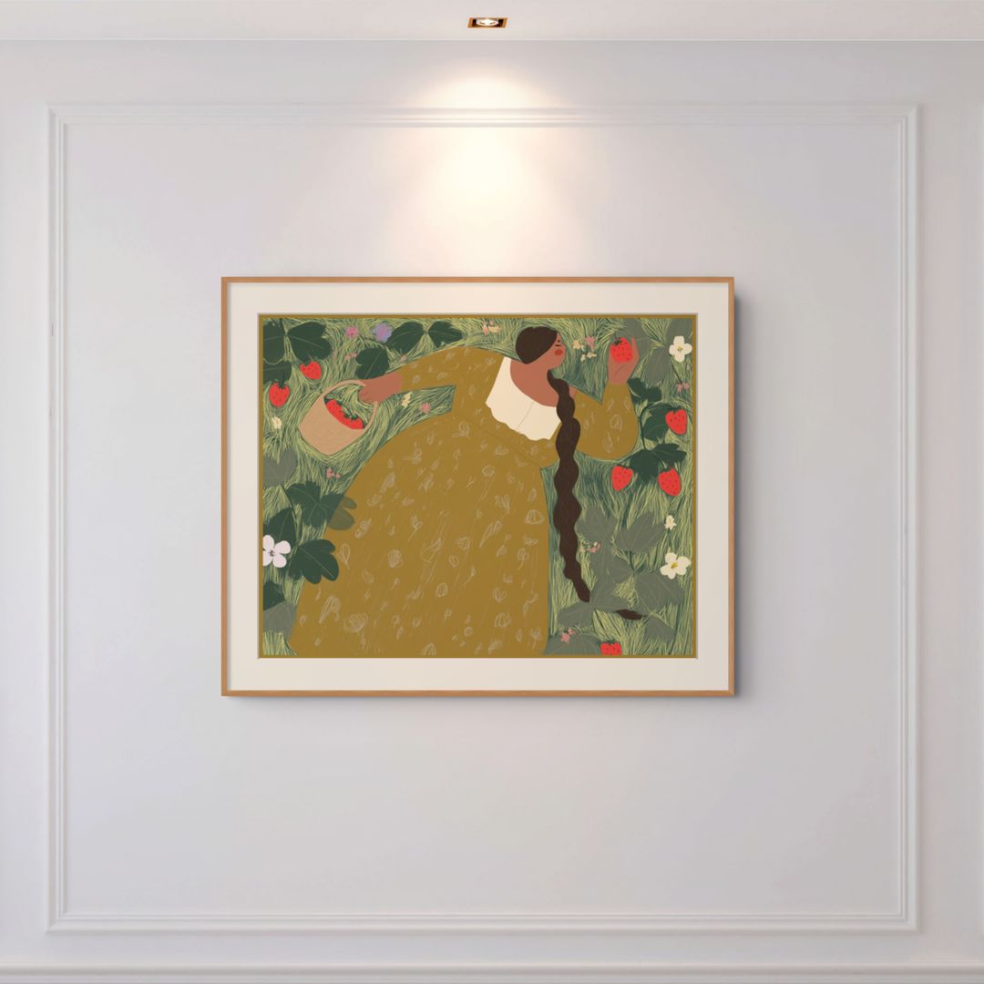 Strawberry Girl Fine Art Print 24x36"