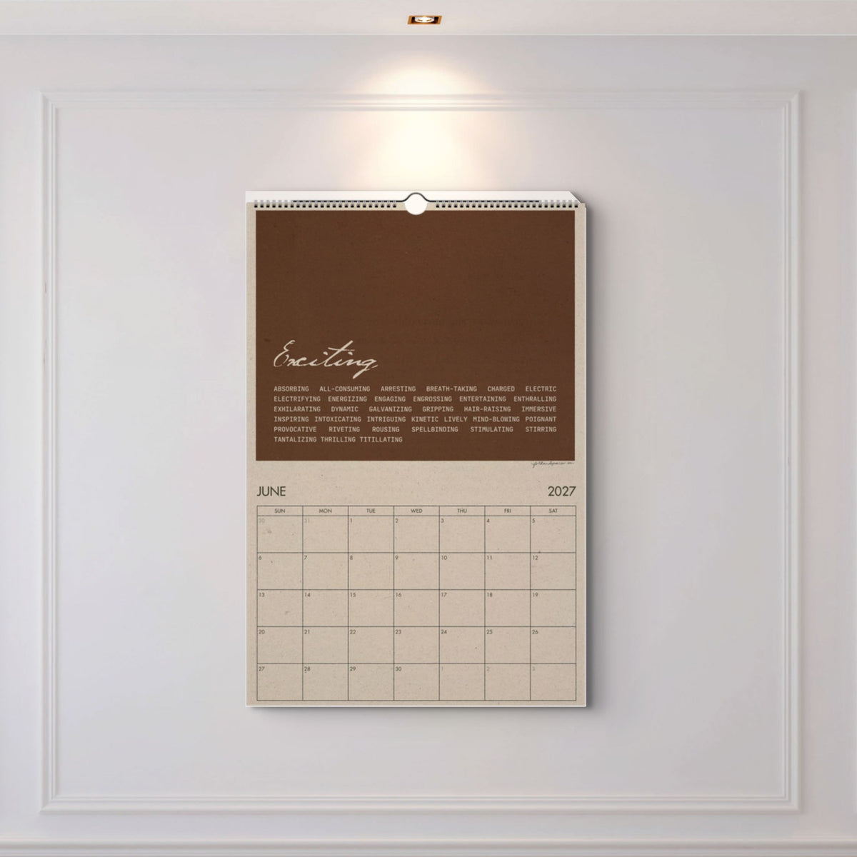 2027 Another Word for Beautiful Thesaurus-Inspired Calendar